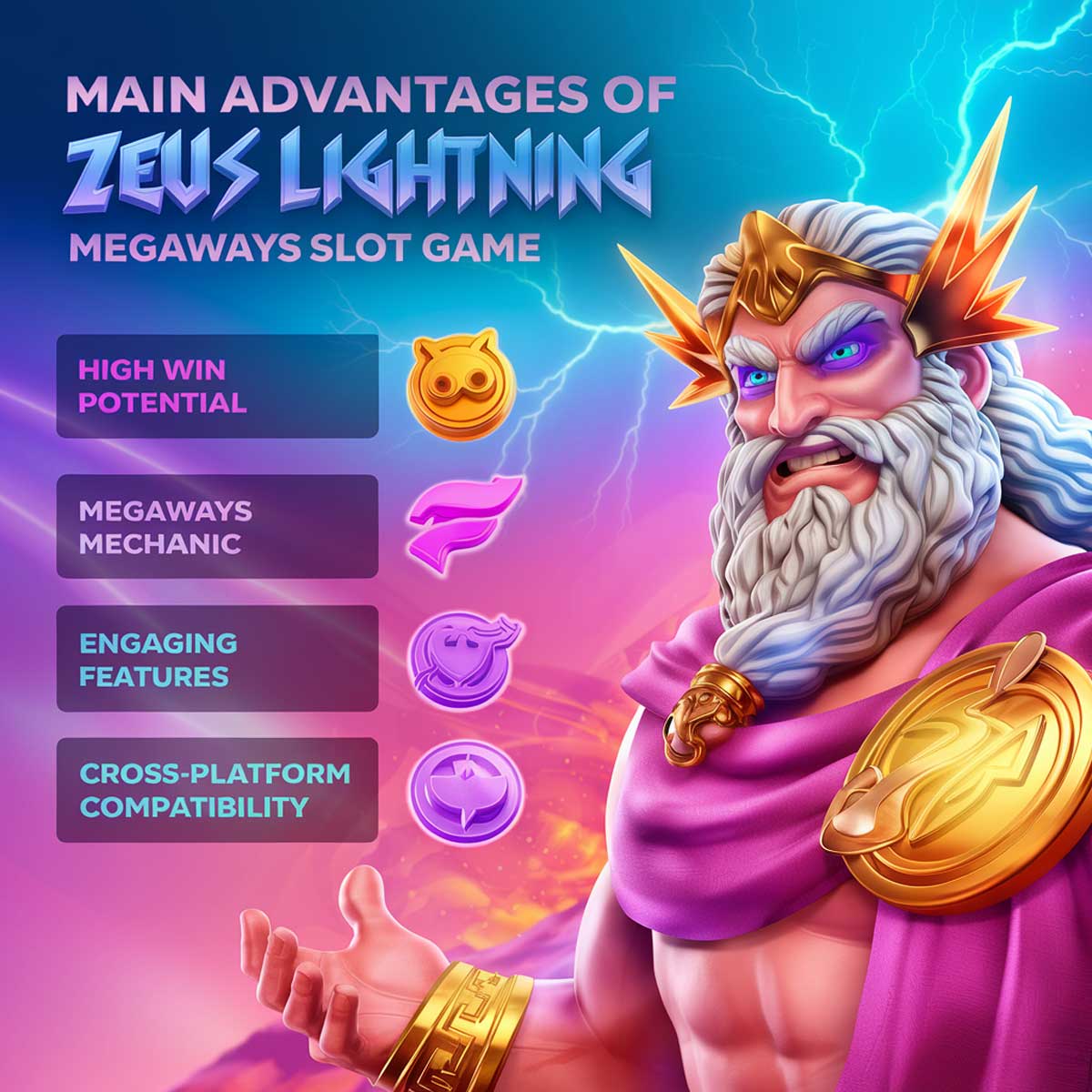 Zeus Lightning Megaways slot machine game